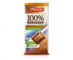 Шоколад, Победа 100 г Чаржед молочный 36% какао без сахара со стевией
