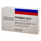Тромбо АСС, табл. п/о кишечнораств. пленочной 100 мг №28