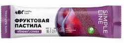 Пастила фруктовая, ABC healthy food (АБС хелси фуд) 27 г яблоко и слива для детей от 3 лет без сахара
