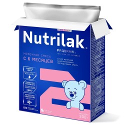 Смесь молочная сухая, Нутрилак 300 г Премиум 2 ПроБрэйн адаптированная последующая с 6 мес картонная коробка