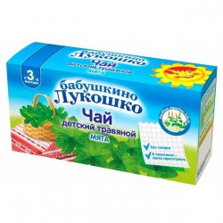 Чай детский травяной, Бабушкино лукошко ф/пак. 1 г №20 мята с 3 мес